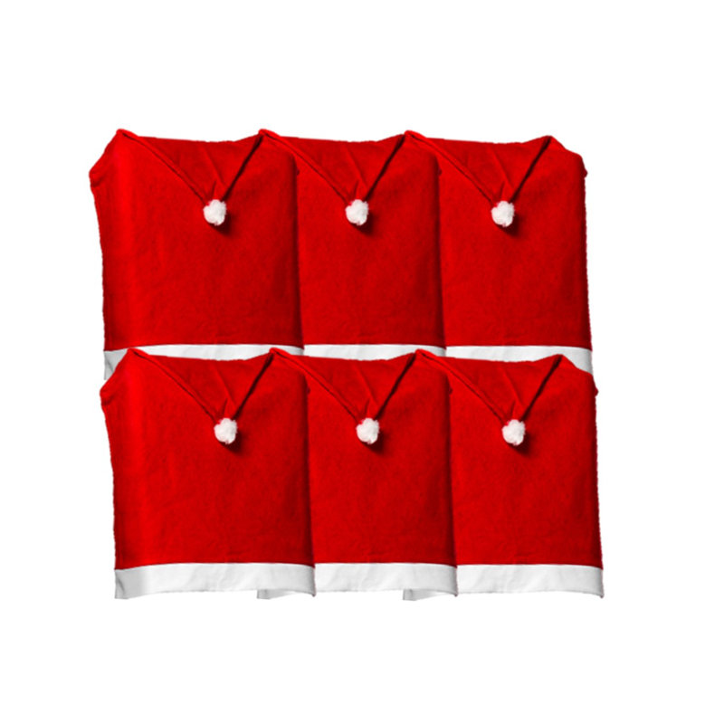 Ensemble de 6 housses de chaises 20 po - rouge, Ensemble de 6