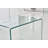 Transparent End Table,Tempered Clear Bent Glass Sidetable