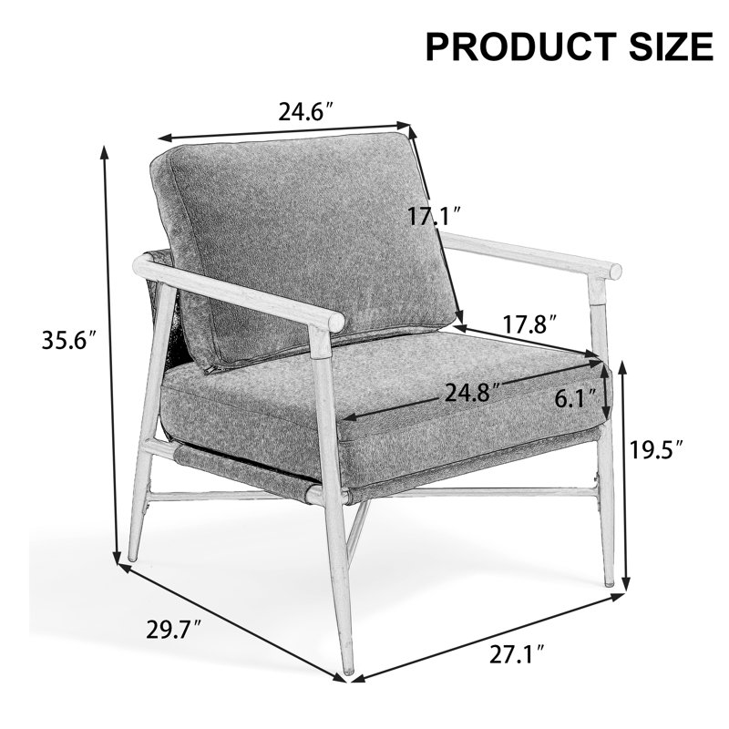 Fauteuil d'appoint en cuir Dajauna