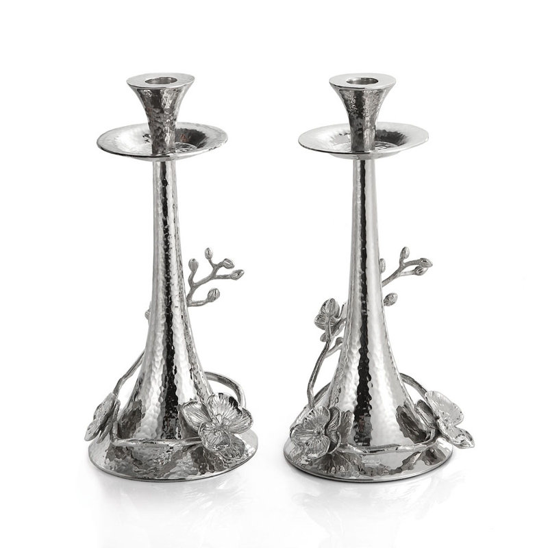 White Orchid Candleholders