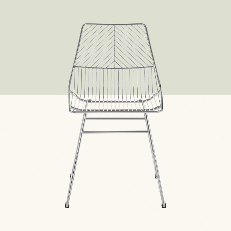 Kamini Patio Dining Side Chair, Silver