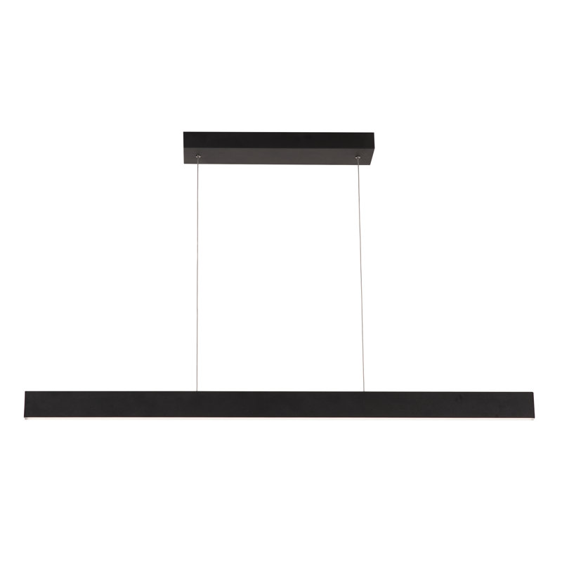 Luminaire suspendu 1 lumière DEL Haneefah, Noir, H 2,625 po x l 36 po x P 0,625 po
