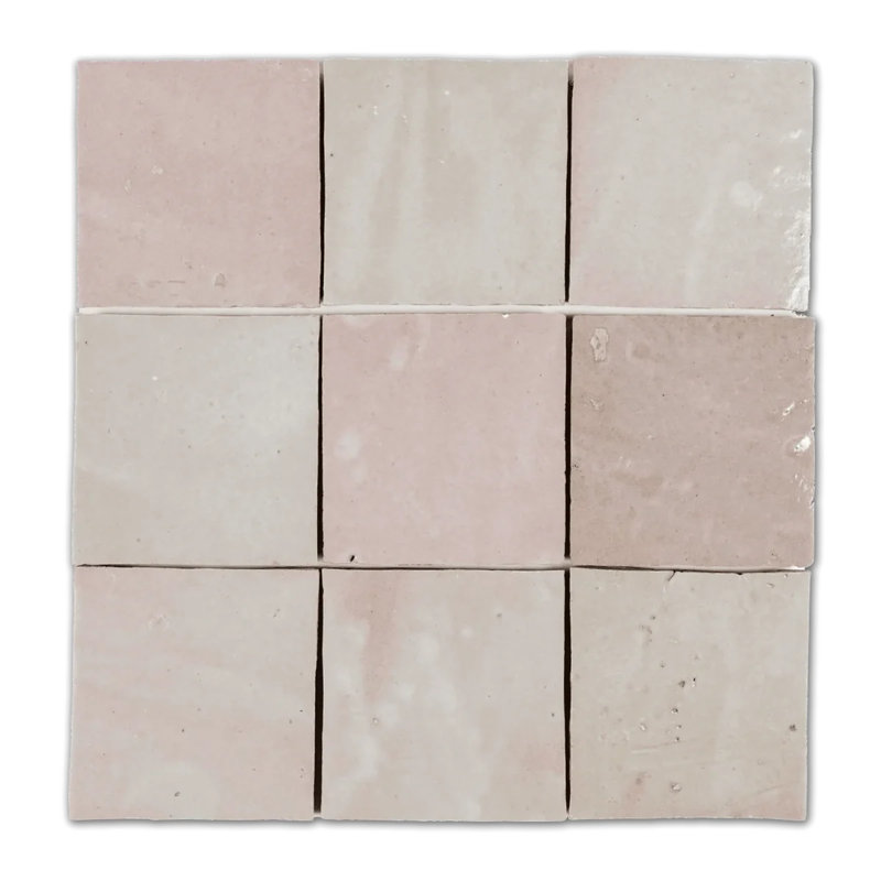 Rosaline Zellige Ceramic Wall Tile, 4 in x 4 in