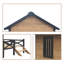 Niche pour chien Delaiah Farmhouse avec toit en asphalte imperméable et porche