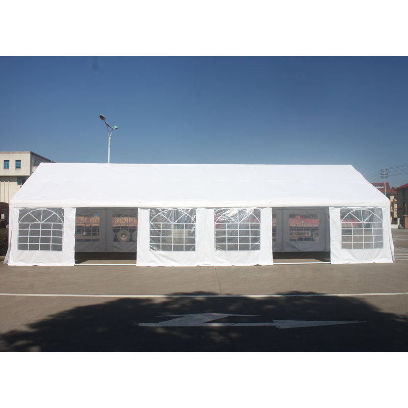 White 20x40 ft Metal Frame Outdoor Event Tent with Windows