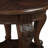 Solid Wood Round End Table with Shelf-1518809810
