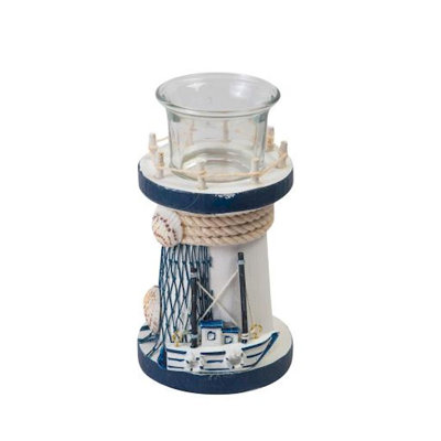6'' H Wood Tabletop Votive Holder