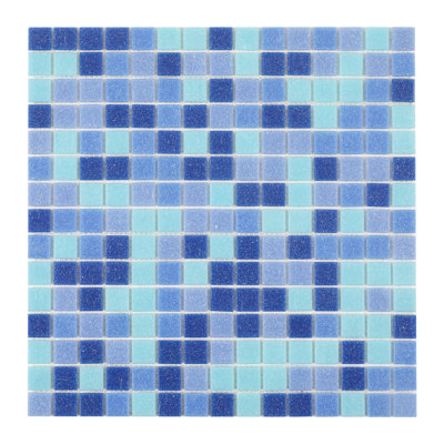 Carreaux de mosaïque en verre brique iridescent bord droit pour piscine 1 "x 2" Diflart