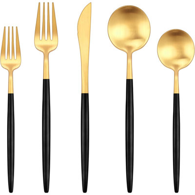 60-Piece Modern Silverware Set For 12, Food-Grade Stainless Steel Flatware Set With Matte Finish, Ergonomic Design, Dishwasher Safe, Durable And Rust-Free Tableware Cutlery Set