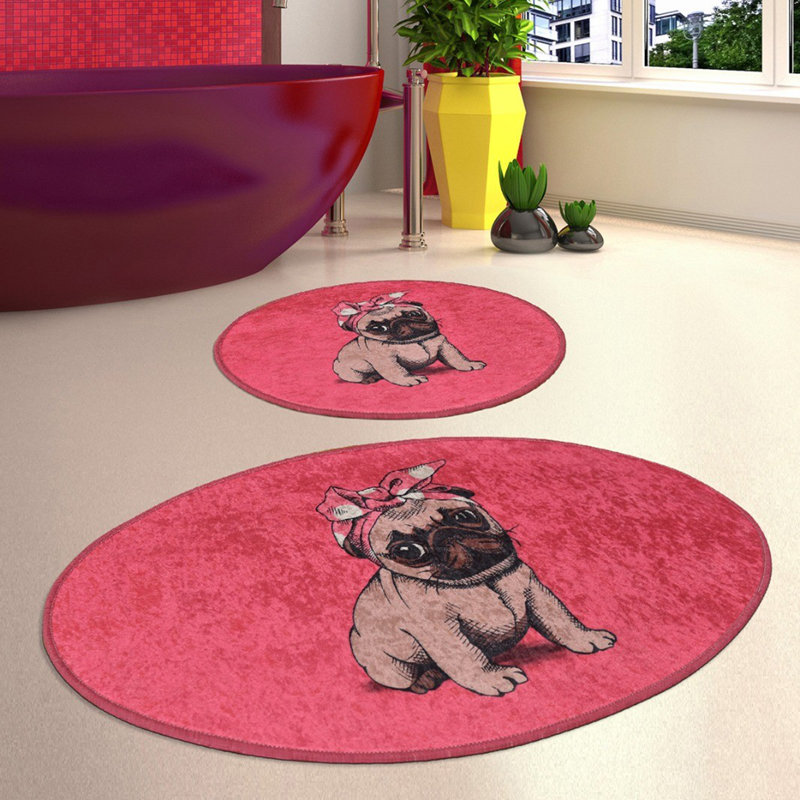 Ensemble de tapis de bain antibactérien (2 pièces), 100% polyester, 19,7 po x 23,6 po et 23,6 po x 39,4 po | Sous-tapis antidérapant, hauteur des poils: 0,4 po | Lavable à la machine, doux et durable, idéal pour la sécurité et le confort de la salle de bain