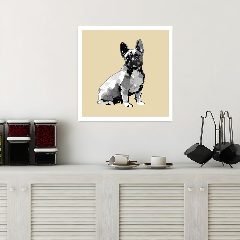 Art contemporain, chien très moderne, H 18 po x l 18 po