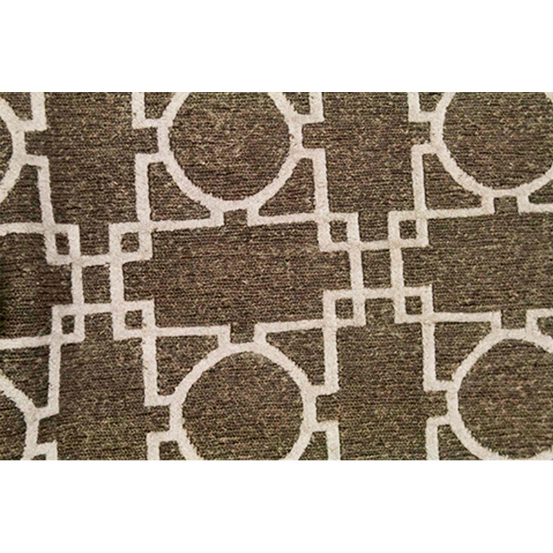 Himalayan Geometric Area Rug in Brown