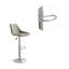 Chaise de salle à manger avec tabourets de bar réglables en cuir de polyuréthane et chrome-152283454-152283452