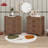 Rustic Three Drawer Reclaimed Solid Wood Farmhouse Nightstand Set Of Two