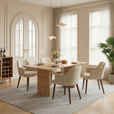 Chaise d'appoint rembourrée en bois massif avec accoudoirs