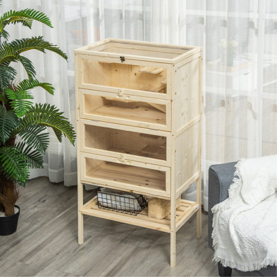 Cage à hamster en bois à 5 niveaux Pawhut