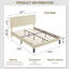 Lit rembourré avec 2 tables de chevet - Ensemble de chambre à coucher moderne-1998836744-1998836750