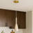 1 -Light Natural Stone Elongated Pendant Light