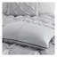 Ensemble d'édredon touffeté 7 pièces gris avec jupe de lit et 3 coussins décoratifs gris satiné, rembourrage en polyester hypoallergénique, lavable à la machine-122655290-122655286