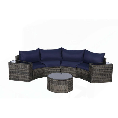 Outdoor Half-Moon Patio Furniture Set with Sturdy Construction and Versatile Design