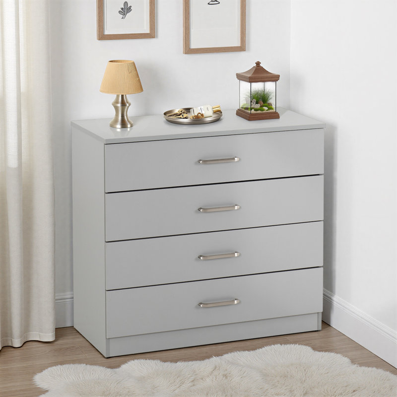 Sumrah 75cm W 4 - Drawer Chest of Drawers, Light Grey
