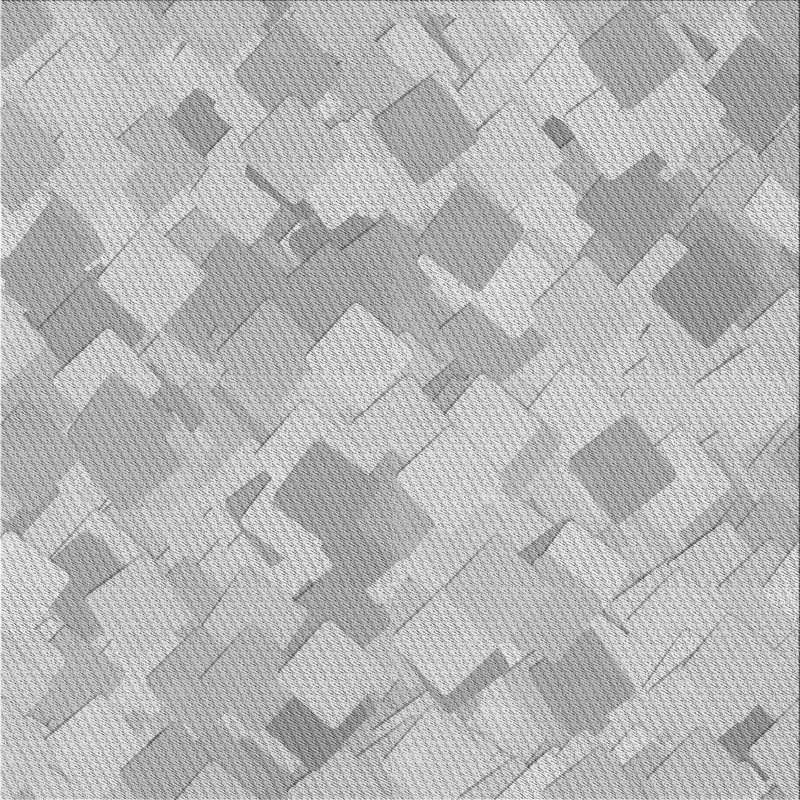 Tapis géométrique en laine gris, Carré 6 pi