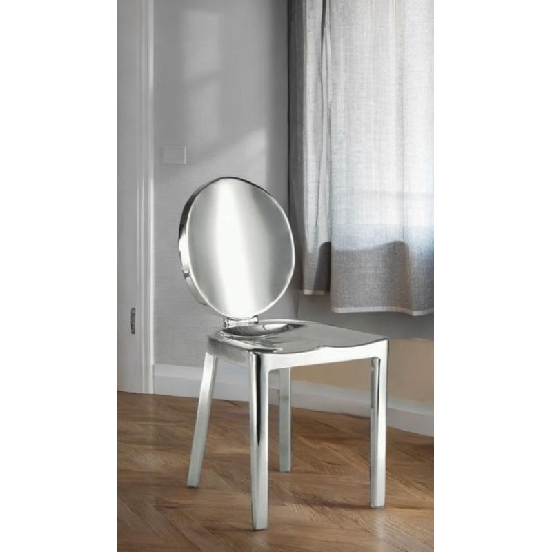Howser Stacking Side Chair in Silver