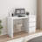 White Desk with Drawers, 43'' W Home Office Computer Desk Gaming Table, Modern Vanity Desk with Storage, Wood Writing Workstation for Bedroom, Living Room, White-1058914671-1051513720