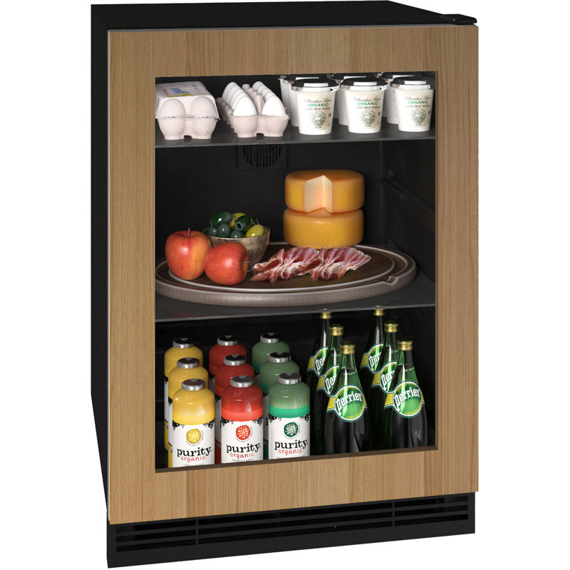 U-Line 24'' W Built-In Mini Fridge, Brown