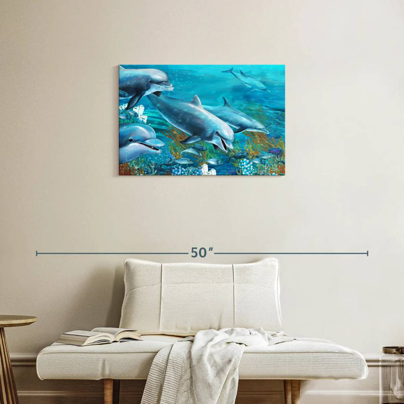 Dolphin Adventure, 20" H x 30" W