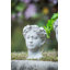 Pot de fleurs Visage Statue Head pour fleurs et plantes grasses - gris - ensemble de 2