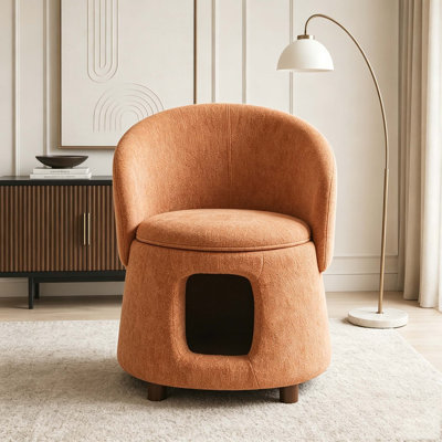 Swivel Accent Chair,Round Swivel Barrel Chair,Armchair Upholstered