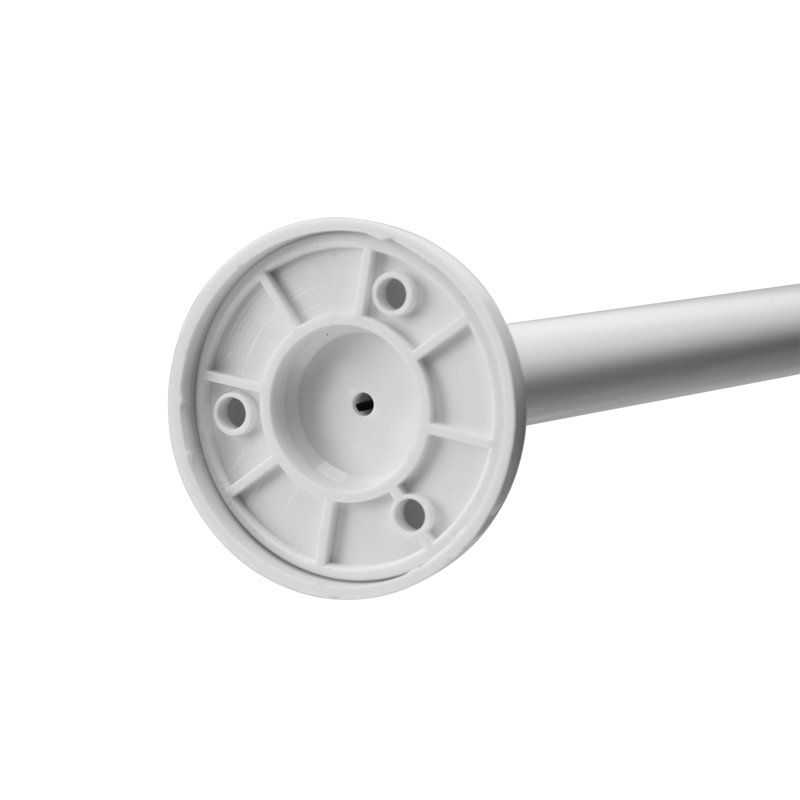 L-Shaped Fixed Shower Curtain Rail, Adjustable 1400-2600mm, White
