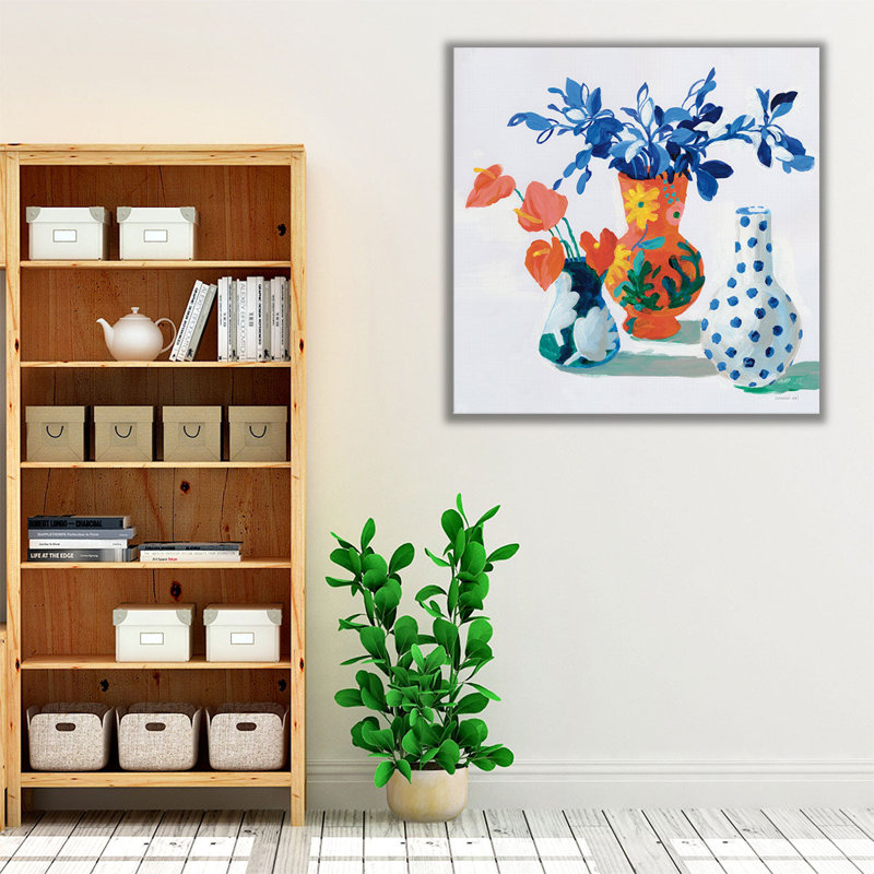 Bungalow Vases - Canvas Print Wall Art, 16" H x 16" W