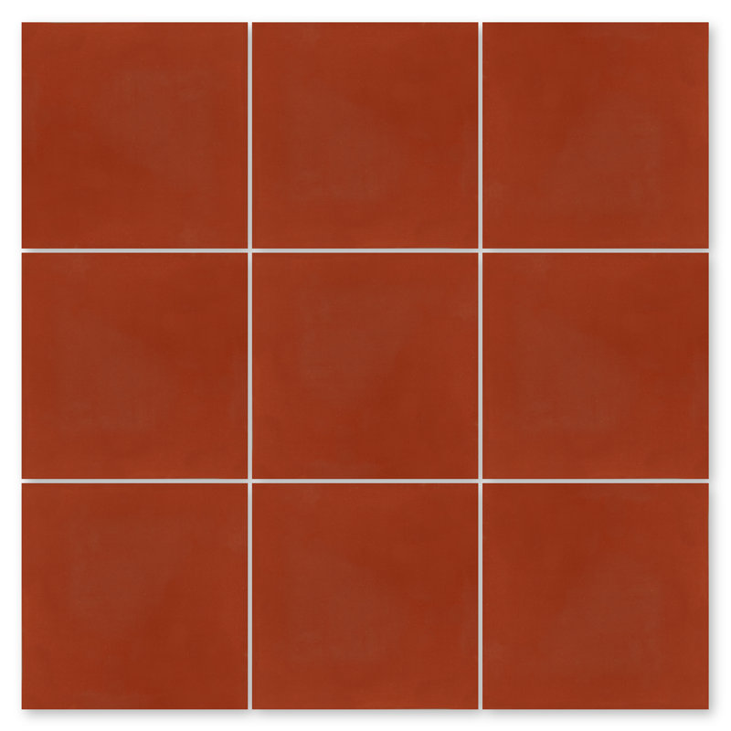 Solid 8" x 8" Cement Wall & Floor Tile, Bold Brick