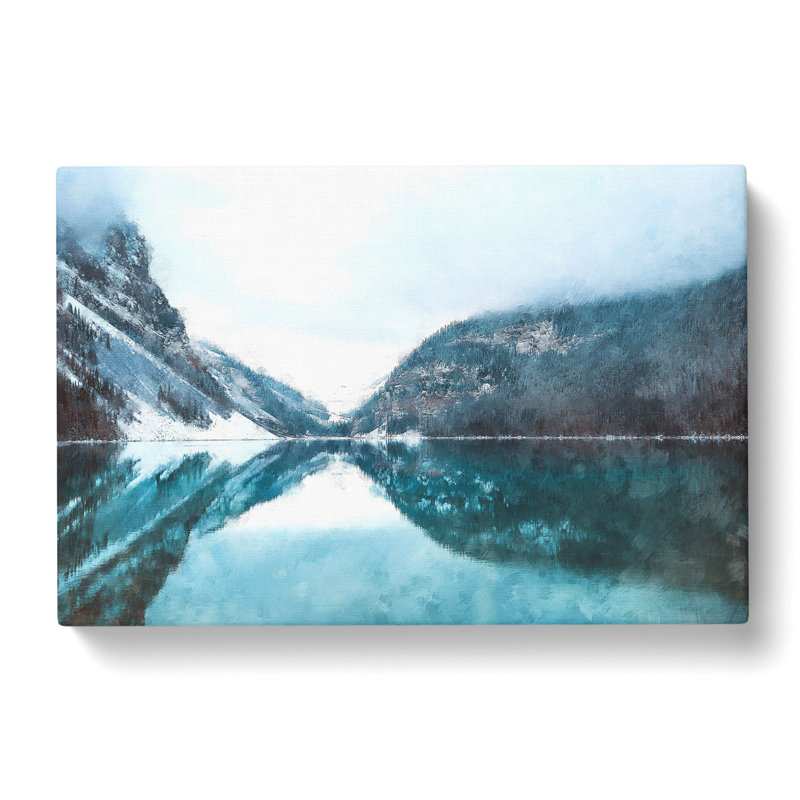Mountain Range Reflection - Wrapped Canvas Print, 50cm H x 76cm W x 3cm D