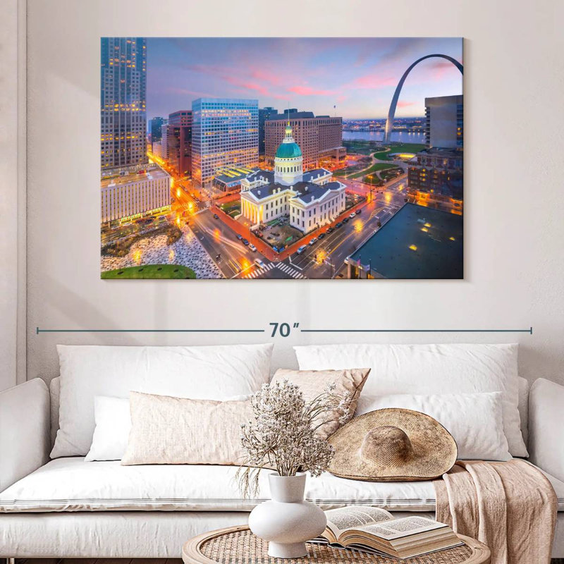 Paysage urbain du Missouri, H 34 po x l 51 po