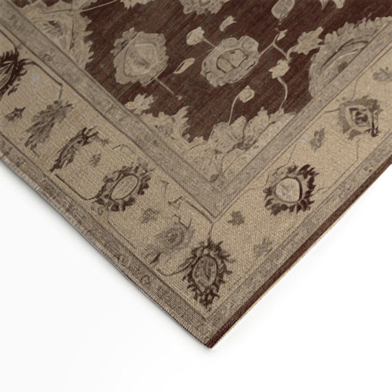 Tapis intérieur et extérieur brun Overdyed, Rectangle 9 pi x 12 pi