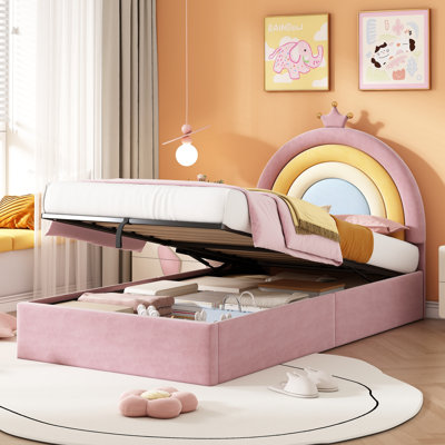 Upholstered Single (3') Ottoman Bed