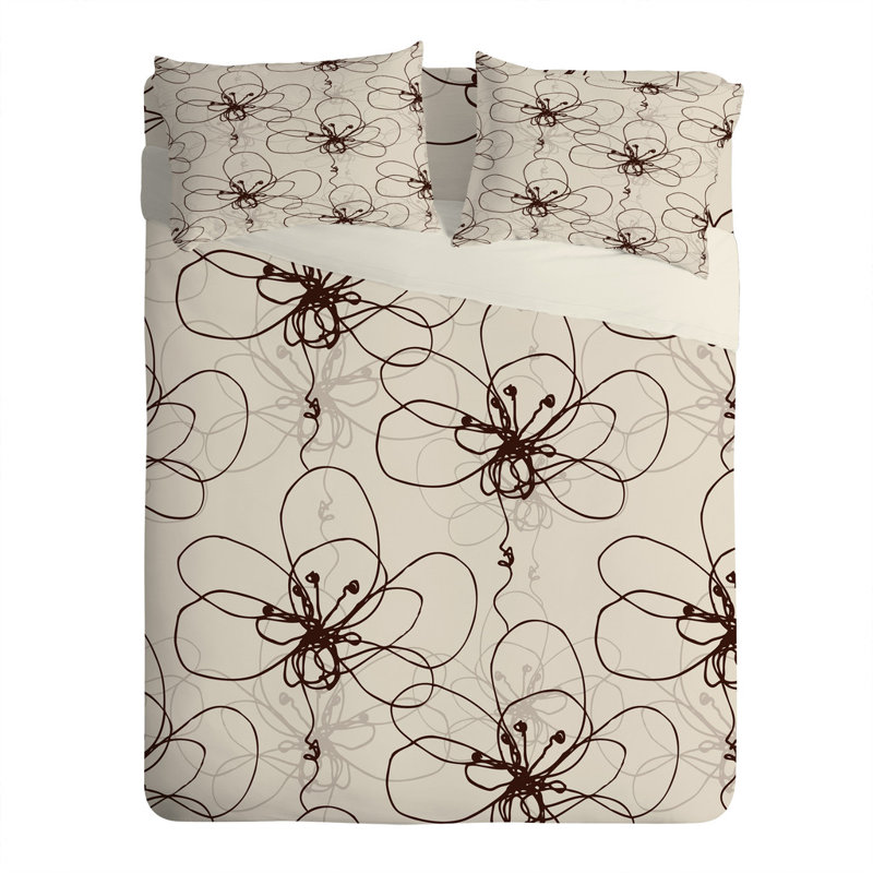 Taie d’oreiller floral tonal, Très grand