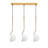 Elegant Gold Chandelier, Adjustable Height 25.6 - 43.3 Inches | Metal Body, 15-Inch Cap Diameter | Max 3 x 40W E14 Socket | Perfect for Dining Room, Living Room & Entryway | Stylish & Modern Lighting Fixture-975057548