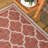 Hague Moroccan Trellis Textured Weave Red/Beige Indoor/Outdoor Rug-910327825