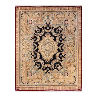 Velvia Mogul One-of-a-Kind Hand-Knotted Red/Green/Orange/Black Area Rug 8' x 10'3 -  Isabelline, 1DE50032539C445EB1A7497235E1BE74