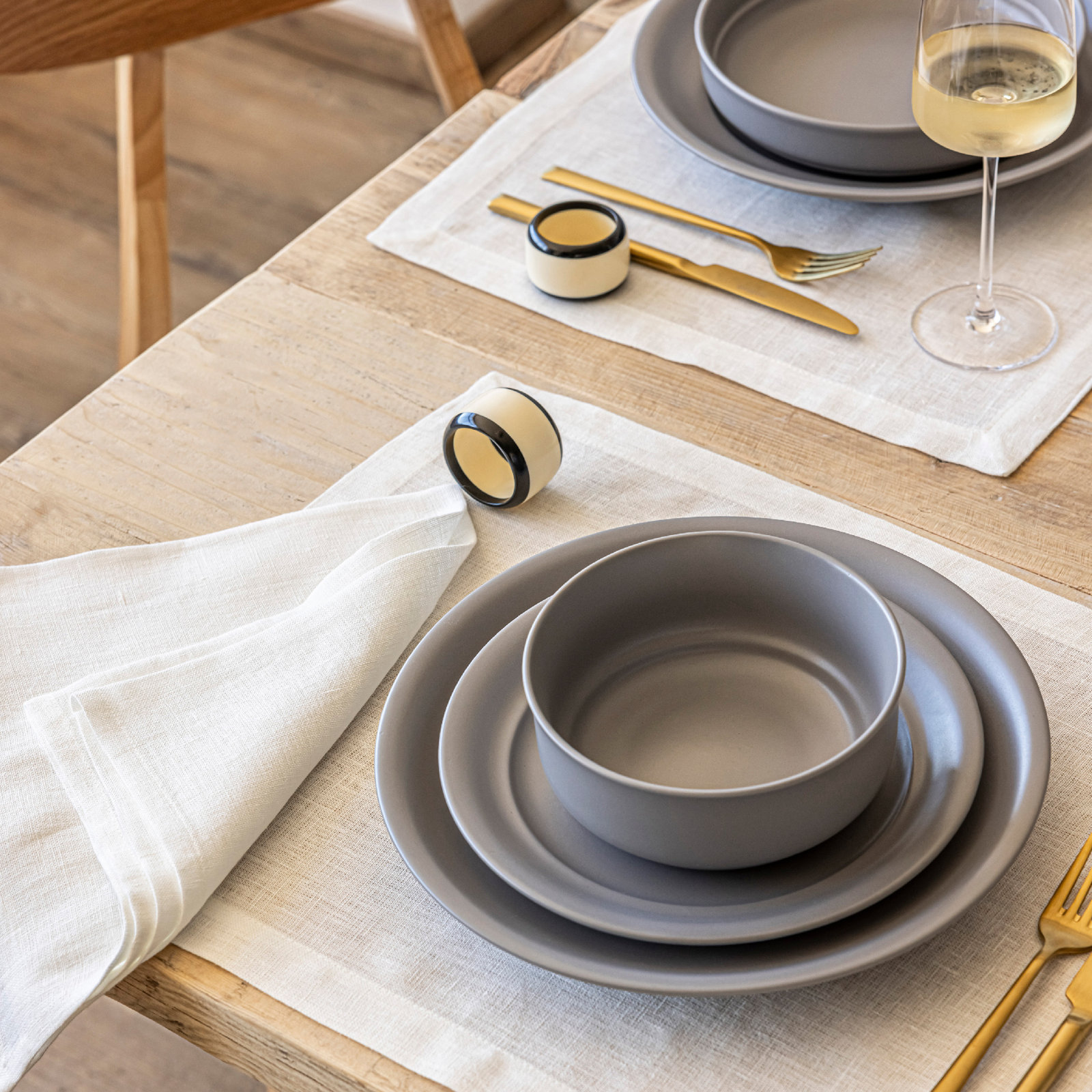 100% Linen Placemat, Ivory