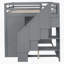 Kellsea Wood Loft Bed With Built-In Wardrobescabinets And Drawers-849479129