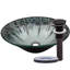 Lavabo de salle de bain vasque circulaire en verre trempé peint à la main-55967815