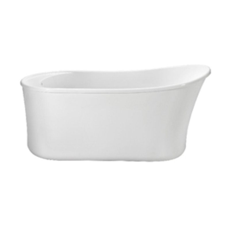 MTI Solutions 60" Freestanding Soaking Bathtub, Solid Surface