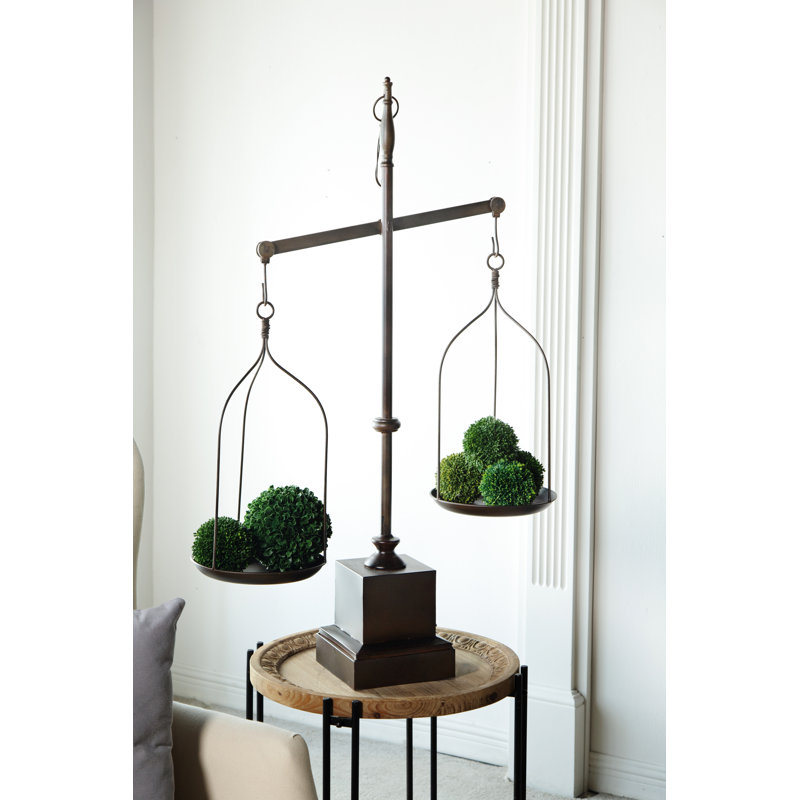 Iron Decorative Scale - 20" x 10" x 49" - Rusty