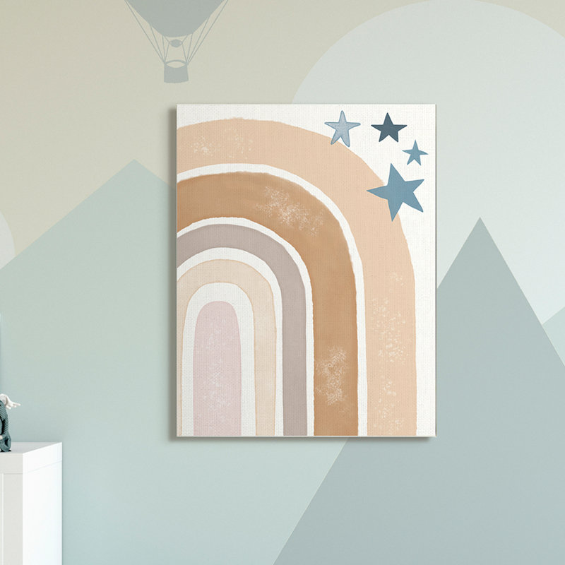 Désert arc-en-ciel arches brunes avec étoiles bleues, Toile tendue, H 48 po x l 36 po x 1,5 po
