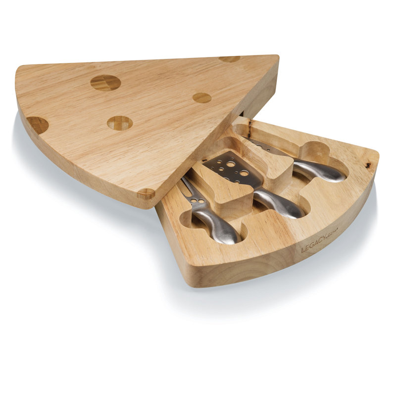 Swiss Cheese Cutting Serving Board & Tools Set